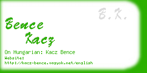 bence kacz business card